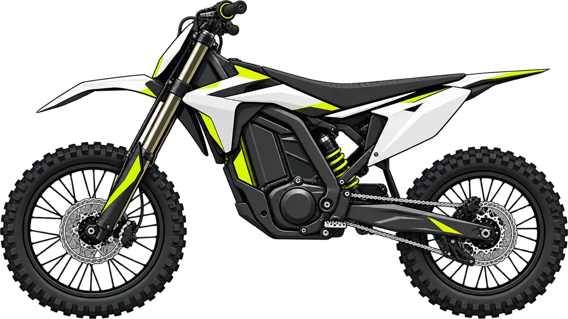 E-Dirtbike an der Startlinie